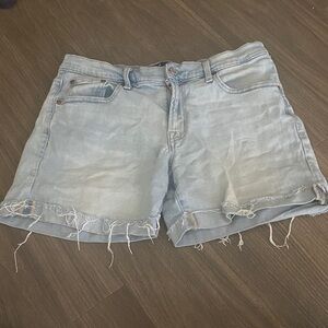 GAP Light Blue Distressed Denim Shorts